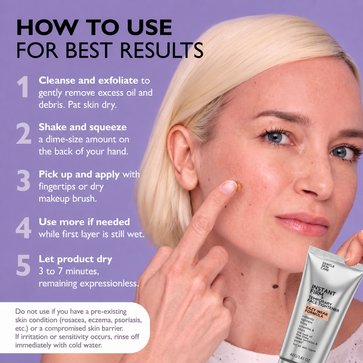 Instant Temporary Face Tightener-Wear Formula